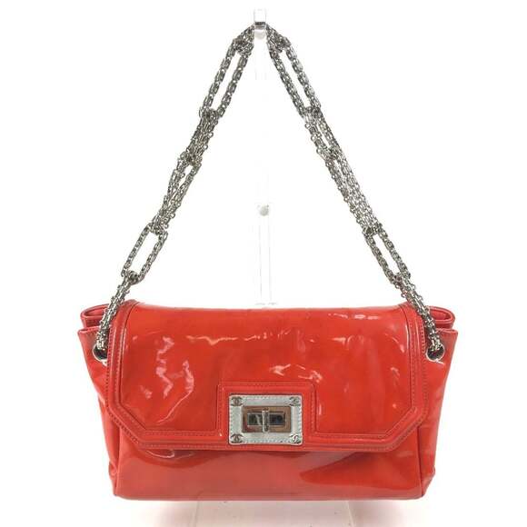 CHANEL Red Leather Logo Shoulder Bag - Picture 2 of 16